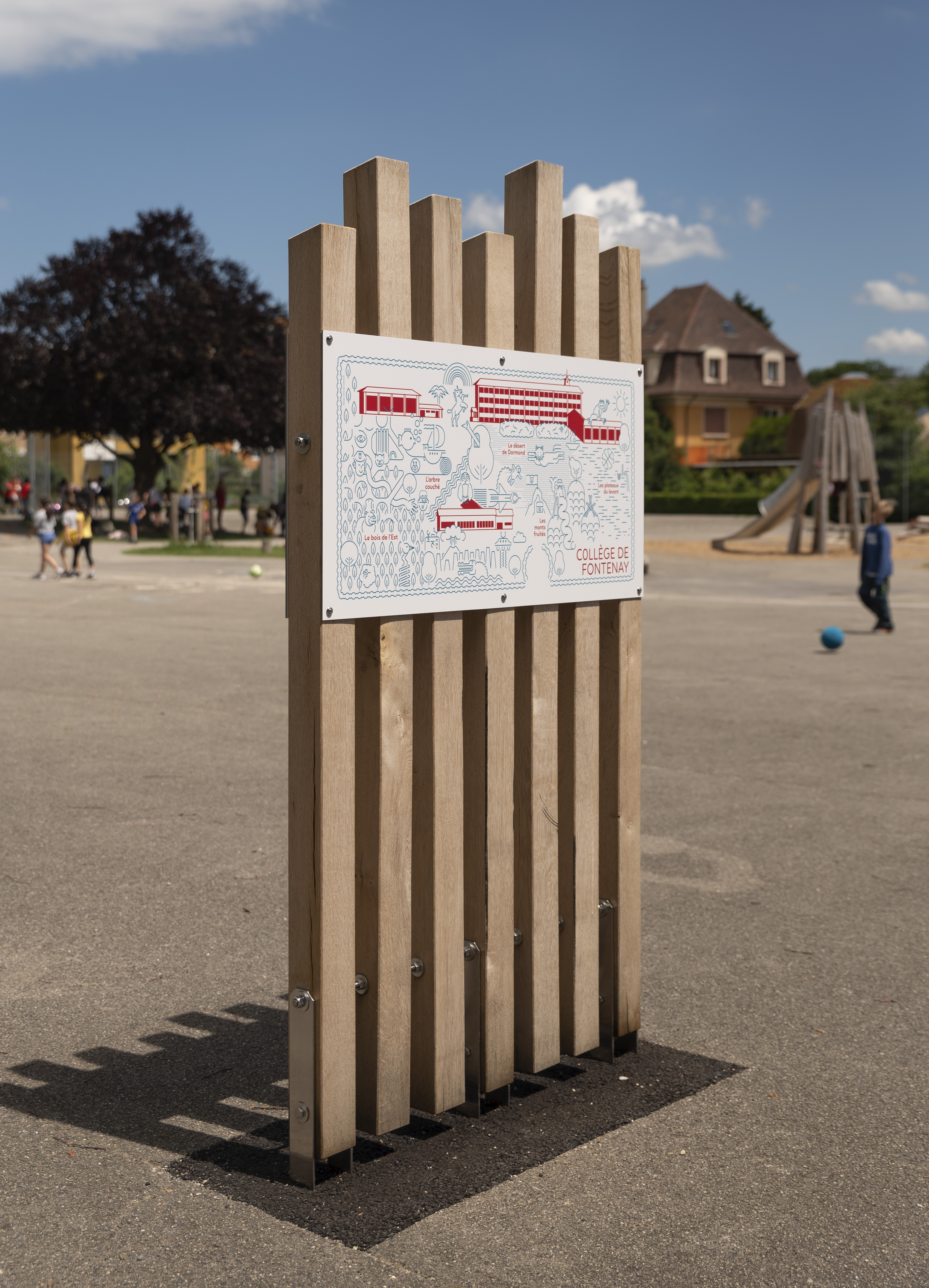 Collège Fontenay signage - design Thierry Schulé